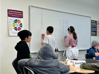 Students Working on Math Problem