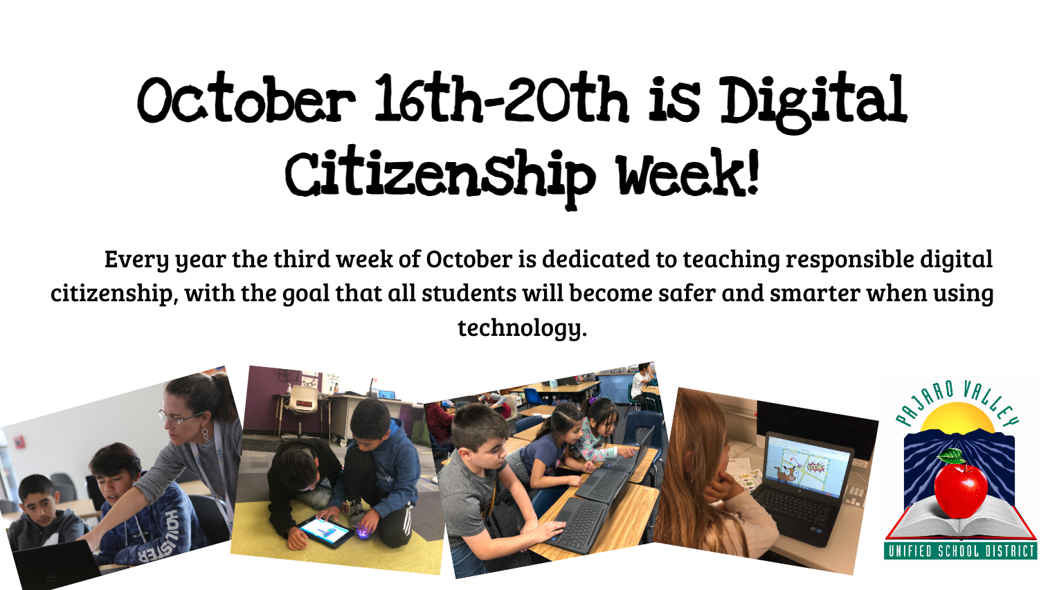 Digital Citizenship Week is October 16th-20th.