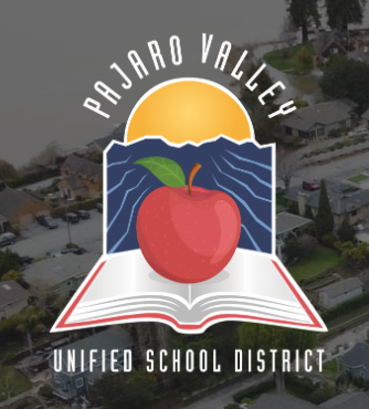 PVUSD logo against the backdrop of flooded homes