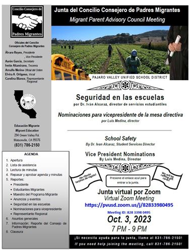 October PAC flyer