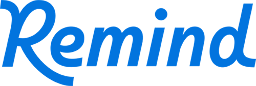 Remind logo in blue lettering