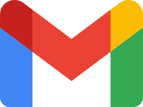 Gmail icon letter M in blue, red, yellow, and green